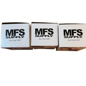 MFS‎ Supply Polished Brass Deadbolt Locks Lot of 3 w/Key Codes 76667 23323 NEW